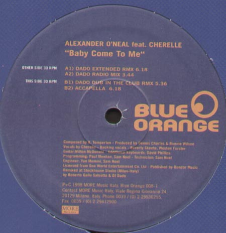 ALEXANDER O'NEAL - Baby Come To Me, Feat. Cherelle  (Mixed By Dj Dado) 