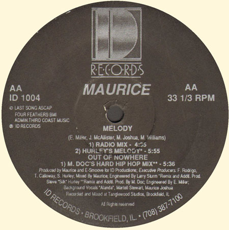 MAURICE - Out Of Nowhere (E-Smoove Rmx) / Melody (Steve Silk Hurley Rmx)