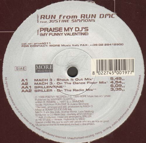 RUN - Praise My DJ's (My Funny Valentine) , Feat. Justine Simmons