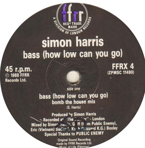 SIMON HARRIS - Bass (How Low Can You Go) (Bomb The House Mix)