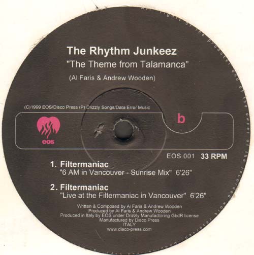 THE RHYTHM JUNKEEZ - The Theme From Talamanca