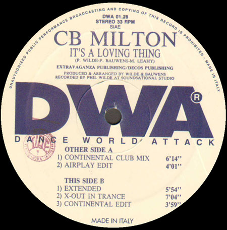 CB MILTON - It's A Loving Thing 