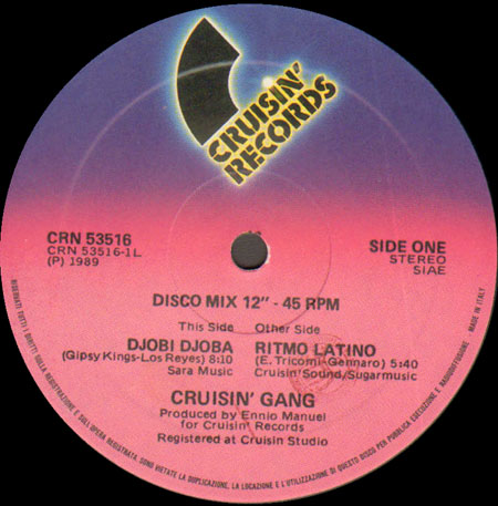 CRUISIN' GANG - Djobi Djoba / Ritmo Latino