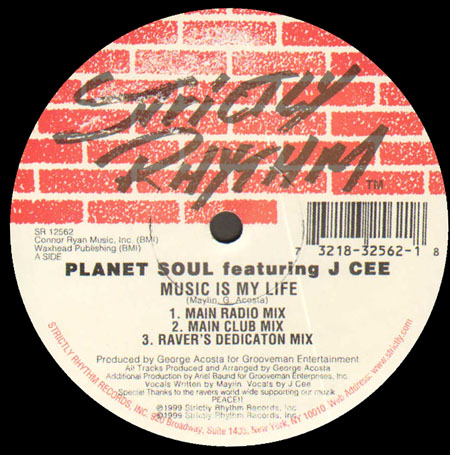 PLANET SOUL  - Music Is My Life, Feat. J Cee