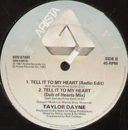 TAYLOR DAYNE - Tell It To My Heart (House Of Hearts Mix)