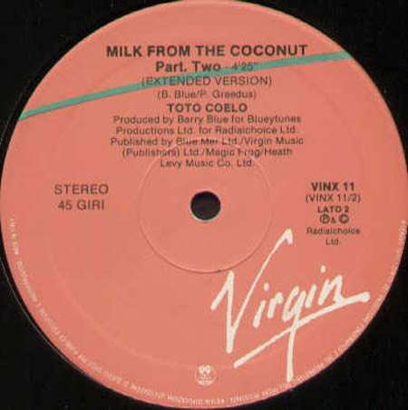 TOTO COELO - Milk From The Coconut