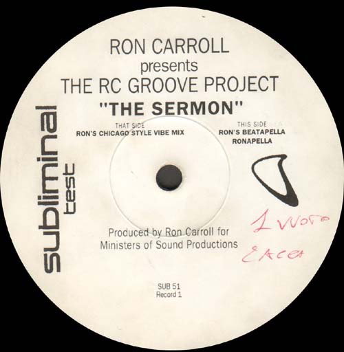 RON CARROLL - The Sermon, Pres. The RC Groove Project 