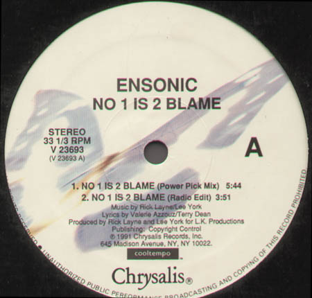 ENSONIC - No 1 Is 2 Blame