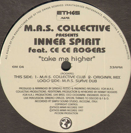 M.A.S. COLLECTIVE PRESENTS INNER SPIRIT - Take Me Higher, feat.Ce Ce Rogers