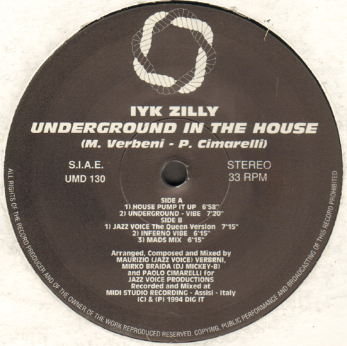 IYK ZILLY  - Underground In The House