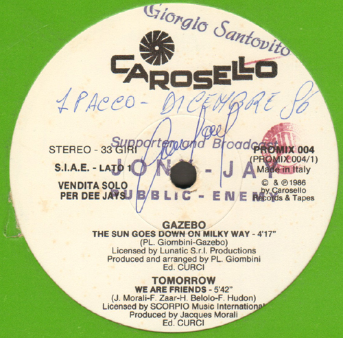 VARIOUS (GAZEBO / TOMORROW / THE LATIN RASCALS / LITTLE MIKE & SWEET SOUL MUSIC BAND) - Promo Mix (The Sun Goes Down On Milky Way / We Are Friends / Bach To The Future / Dance Across The Floor)