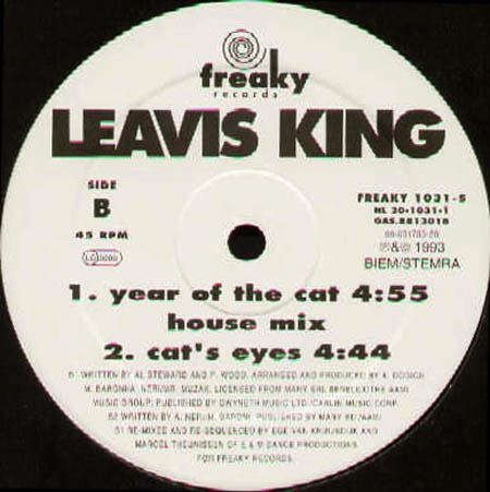 LEAVIS KING - Year Of The Cat (Dance Remixes)