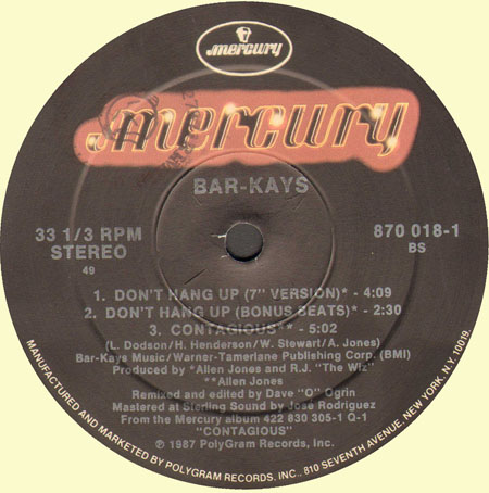 BAR KAYS - Don't Hang Up