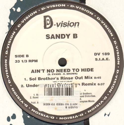 SANDY B - Ain't No Need To Hide (Deep Dish Mix)
