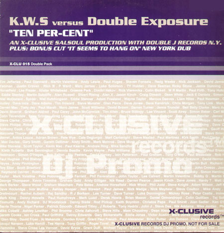 K.W.S. - Ten Per-Cent, Versus Double Exposure (Love To Infinity, Masters At Work Rmxs)  