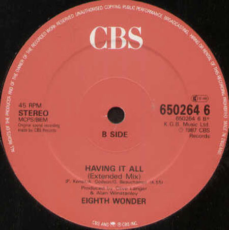 EIGHTH WONDER - Will You Remember