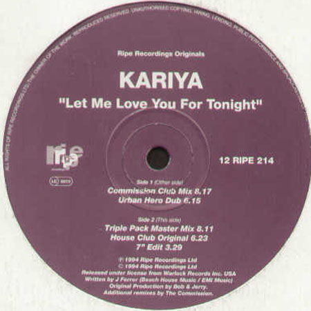 KARIYA - Let Me Love You For Tonight