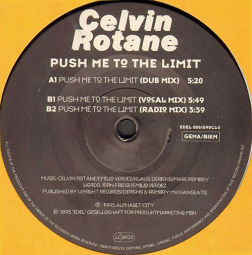 CELVIN ROTANE - Push Me To The Limit
