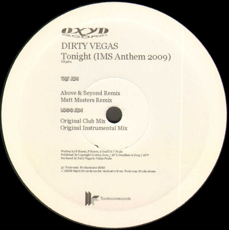 DIRTY VEGAS - Tonight (IMS Anthem 2009) 