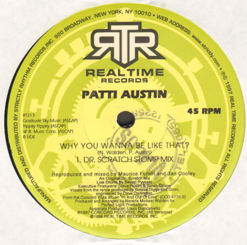 PATTI AUSTIN - Why You Wanna Be Like That?