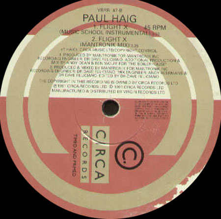 PAUL HAIG - Flight X, Feat. The Voice Of Reason
