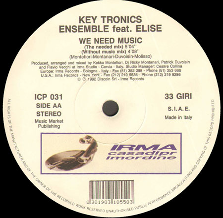 KEY TRONICS ENSEMBLE - We Need Music - Feat Elise 