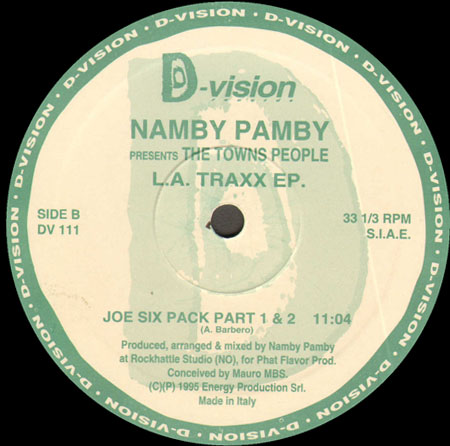 NAMBY PAMBY - L.A. Traxx EP, Presents Towns People