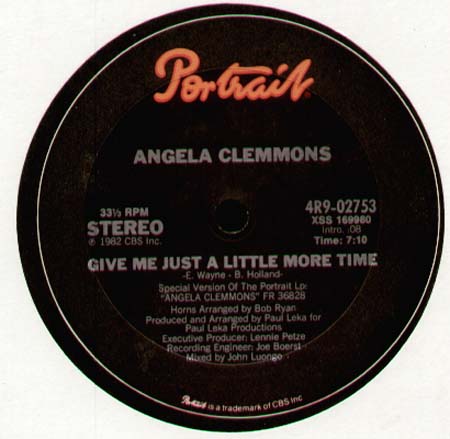 ANGELA CLEMMONS - Give Me Just A Little More Time