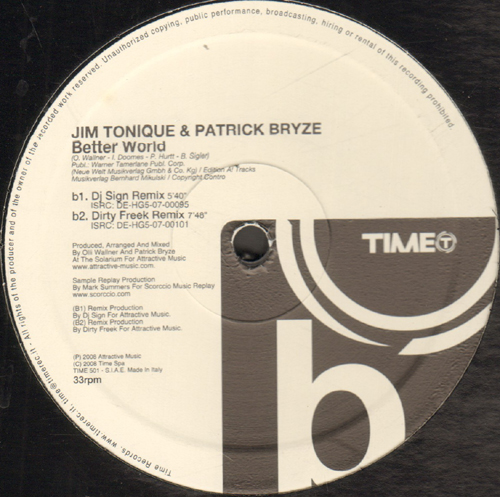 JIM TONIQUE & PATRICK BRYZE - Better World