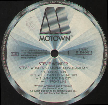 STEVIE WONDER - Stevie Wonder's Original Musiquarium 1