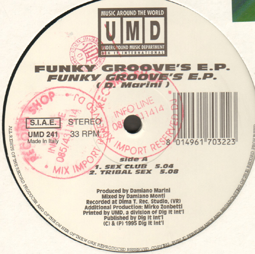 DAMIANO MARINI - Funky Groove's E.P.