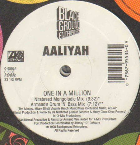 AALIYAH - The One I Gave My Heart To (Soul Solution Rmx) / One In A Million (Armand Van Helden Rmx)