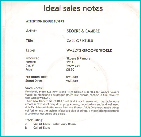 SKOERE & CAMBRE - Call Of Ktulu
