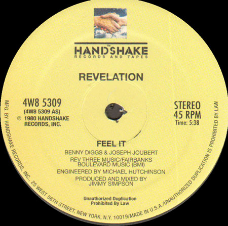 REVELATION / JOHNNY BRISTOL - Feel It / Love No Longer Has A Hold On Me