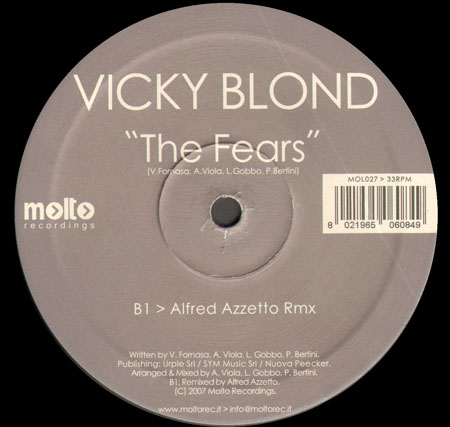 VICKY BLOND - The Fears (Outwork, Alfred Azzetto Rmxs)