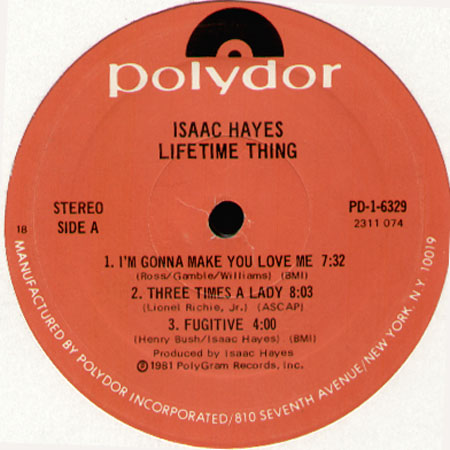 ISAAC HAYES - Lifetime Thing 