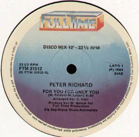 PETER RICHARD - For You For Only You 