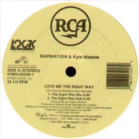 RAPINATION - Love Me The Right Way, Feat. Kym Mazelle (Danny Tenaglia rmxs)