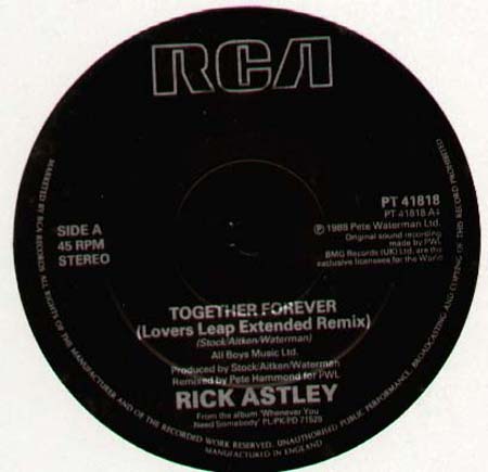 RICK ASTLEY - Together Forever (Lovers Leap Extended Remix)