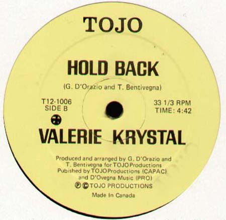 VALERIE KRYSTAL - Hold Back