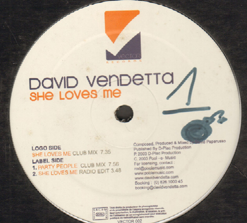 DAVID VENDETTA - She Loves Me