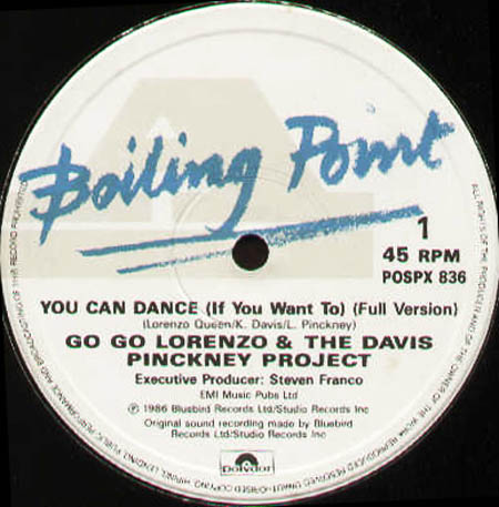 GO GO LORENZO & THE DAVIS PINCKNEY PROJECT - You Can Dance (If You Want To)