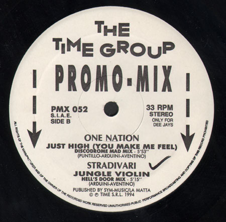 VARIOUS (QUASIMODO / PHASE GENERATOR / ONE NATION / STRADIVARI) - The Time Group Promo Mix 52 (All I Want Is You / Nevermind / Just High / Jungle Violin)