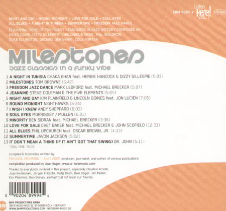 VARIOUS - Milestones - Jazz Classics In A Funky Vibe