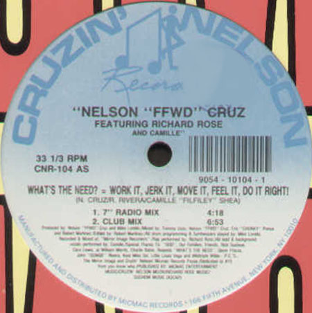 NELSON CRUZ - What's The Need ? = Work It, Jerk It, Move It, Feel It, Do It Right ! - Feat. Richard Rose And Camille