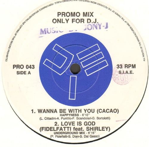VARIOUS (CACAO / FIDELFATTI,FEAT.SHIRLEY / 49ERS / SHIRLEY) - Promo Mix 43 (Wanna Be With You / Love Is God / Got To Be Free / Give Up No More)