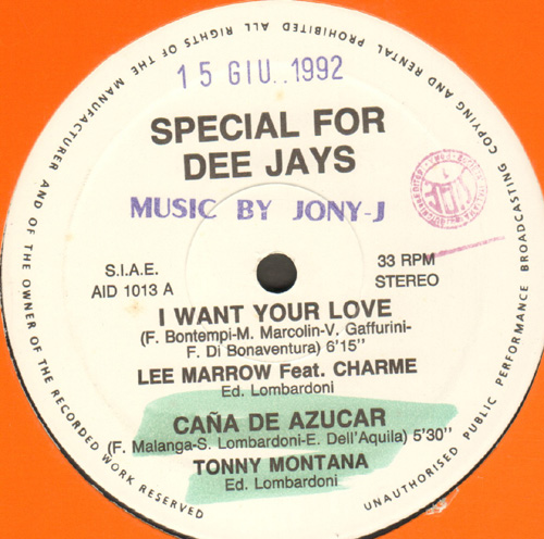 VARIOUS (LEE MARROW / TONNY MONTANA  / CARRARA / HYSTERIA) - Special For Dee Jays 13 (I Want Your Love / Cana De Azucar / You Get Me Down / Energy Express)