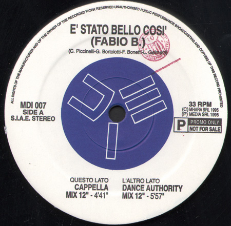 FABIO B. - E Stato Bello Cosi