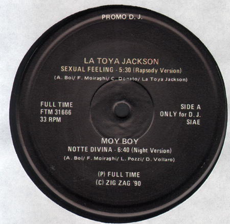 VARIOUS (LA TOYA JACKSON / MOY BOY / KAREN JONES / MUCH MORE POSSE) - Sexual Feeling / Notte Divina / Come Together / Hip Style Melody