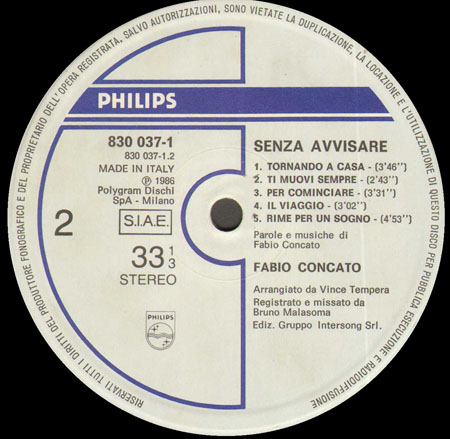 FABIO CONCATO - Senza Avvisare